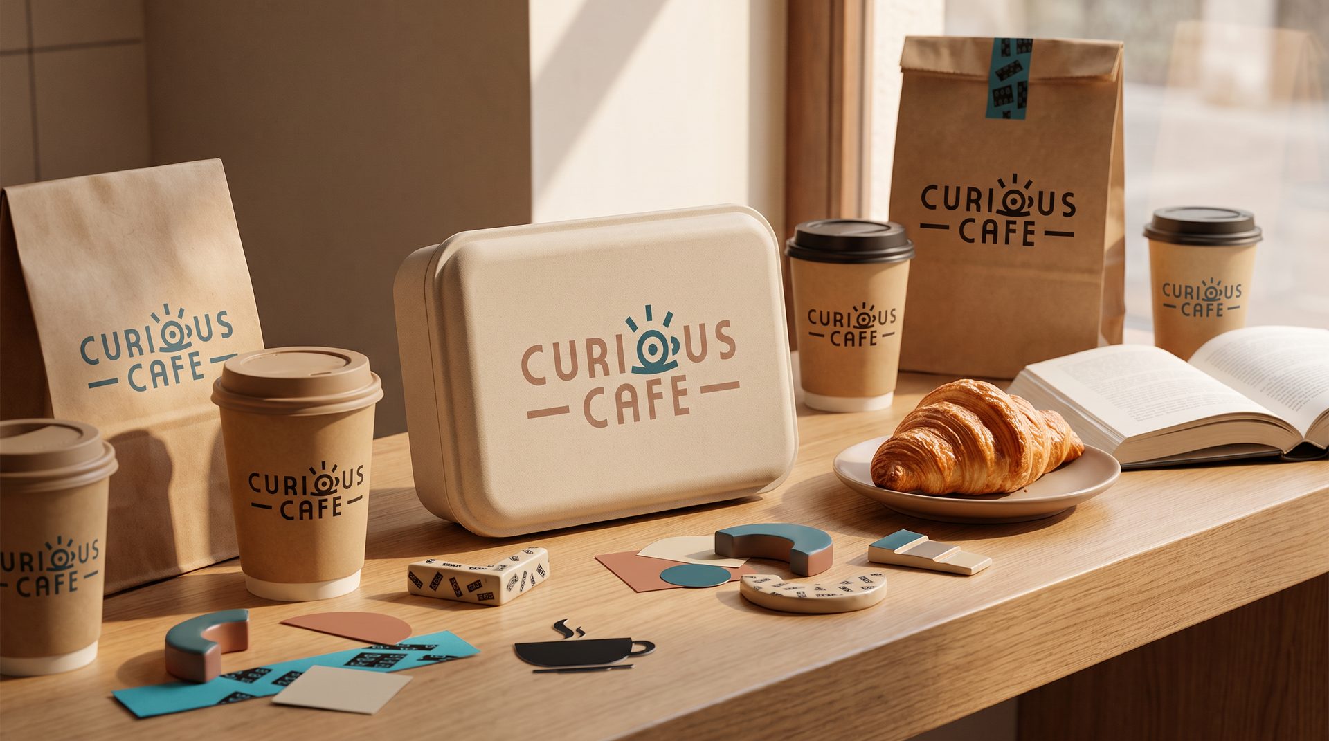 Curious Cafe Branding